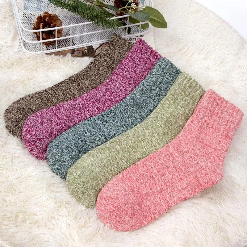 5 Pack Wool Winter Cozy Socks – Durable and Stylish