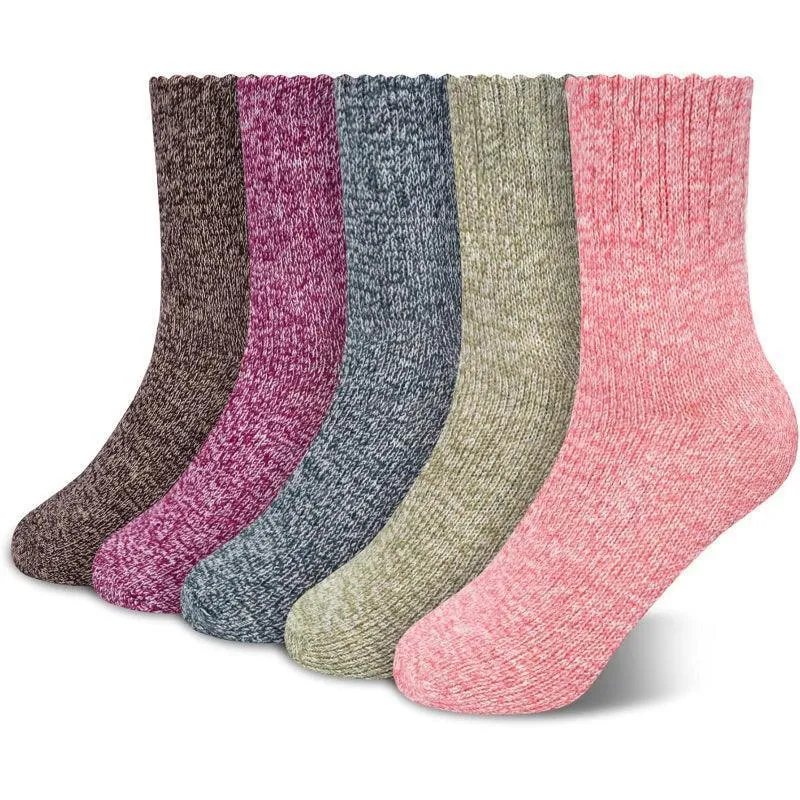 5 Pack Wool Winter Cozy Socks – Durable and Stylish