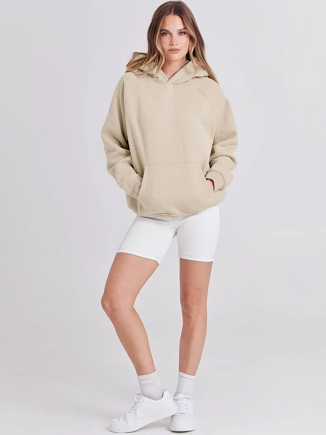 ANRABESS Women Hoodies Oversized Fleece Long Sleeve Comfy Casual Basic Pullover Sweatshirts 2025 Fall Outfits Y2K Clothes