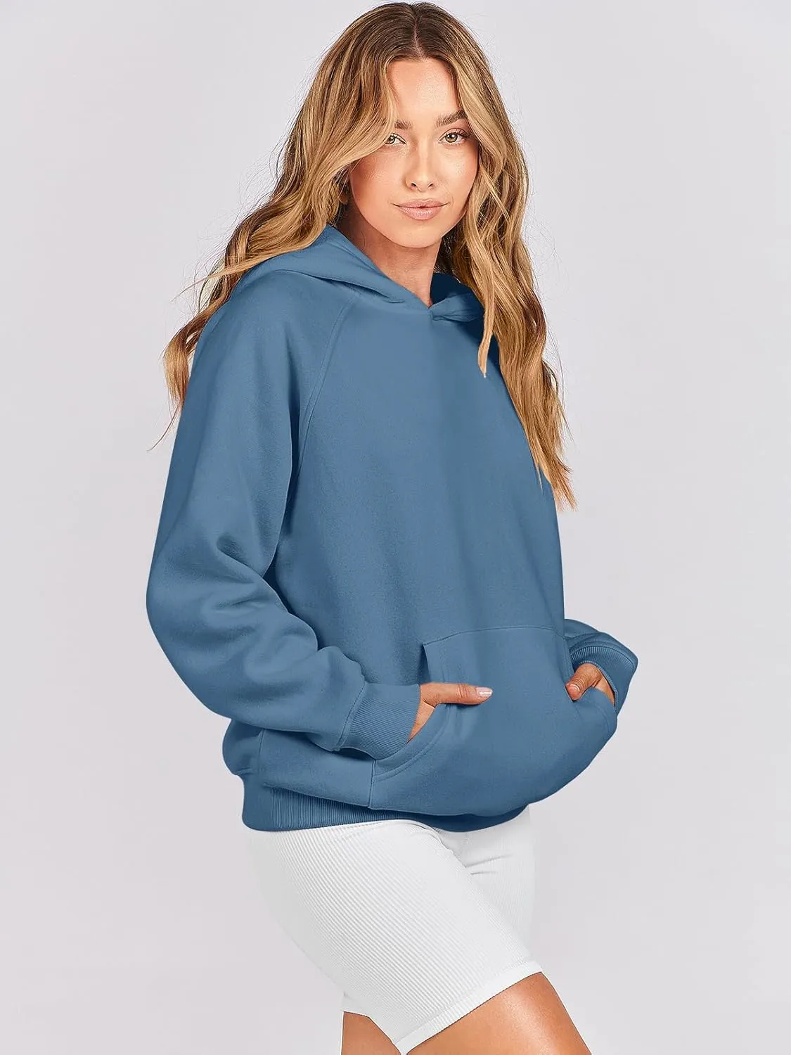 ANRABESS Women Hoodies Oversized Fleece Long Sleeve Comfy Casual Basic Pullover Sweatshirts 2025 Fall Outfits Y2K Clothes