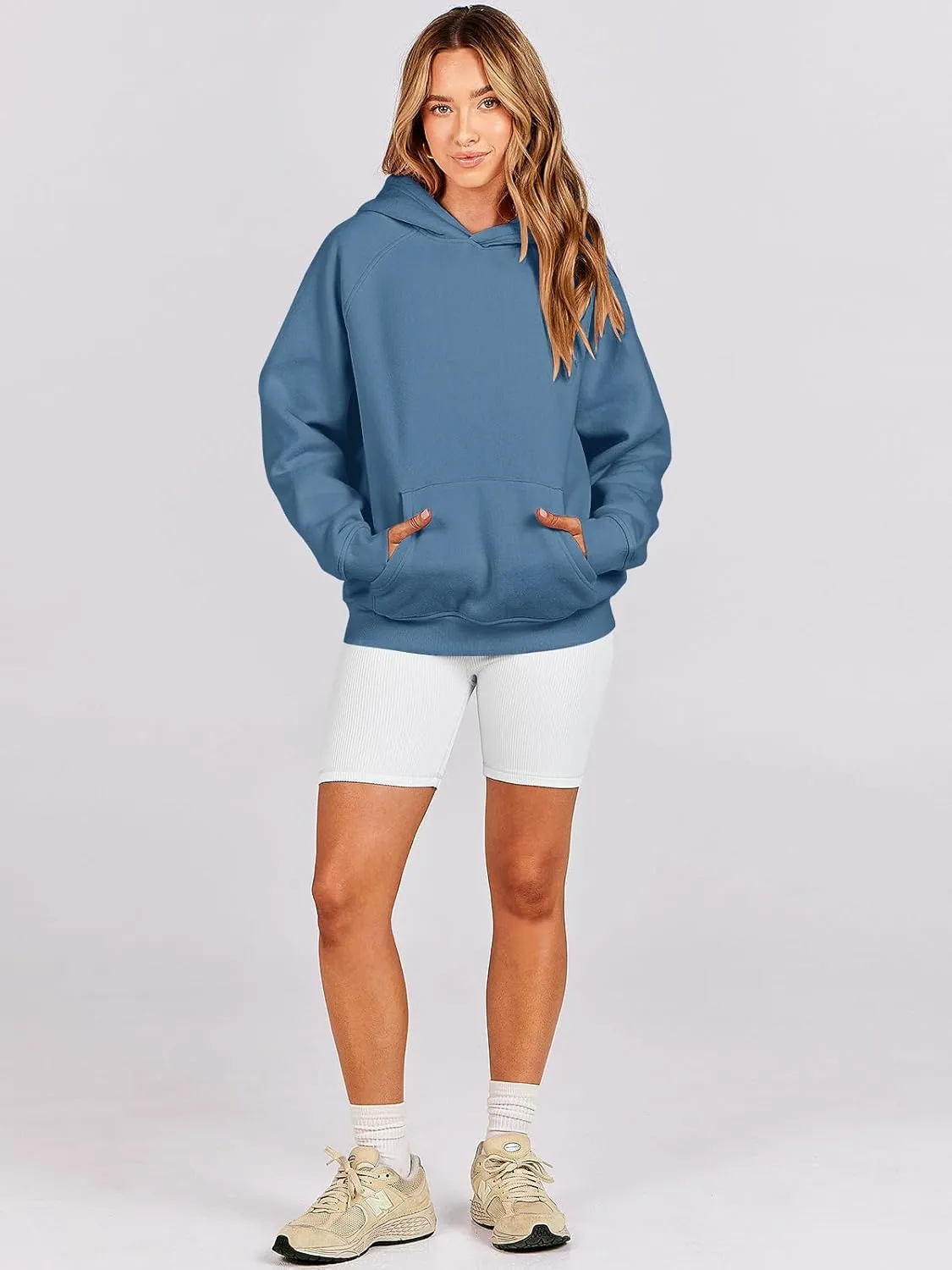 ANRABESS Women Hoodies Oversized Fleece Long Sleeve Comfy Casual Basic Pullover Sweatshirts 2025 Fall Outfits Y2K Clothes