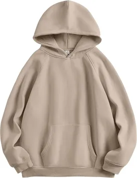 ANRABESS Women Hoodies Oversized Fleece Long Sleeve Comfy Casual Basic Pullover Sweatshirts 2025 Fall Outfits Y2K Clothes