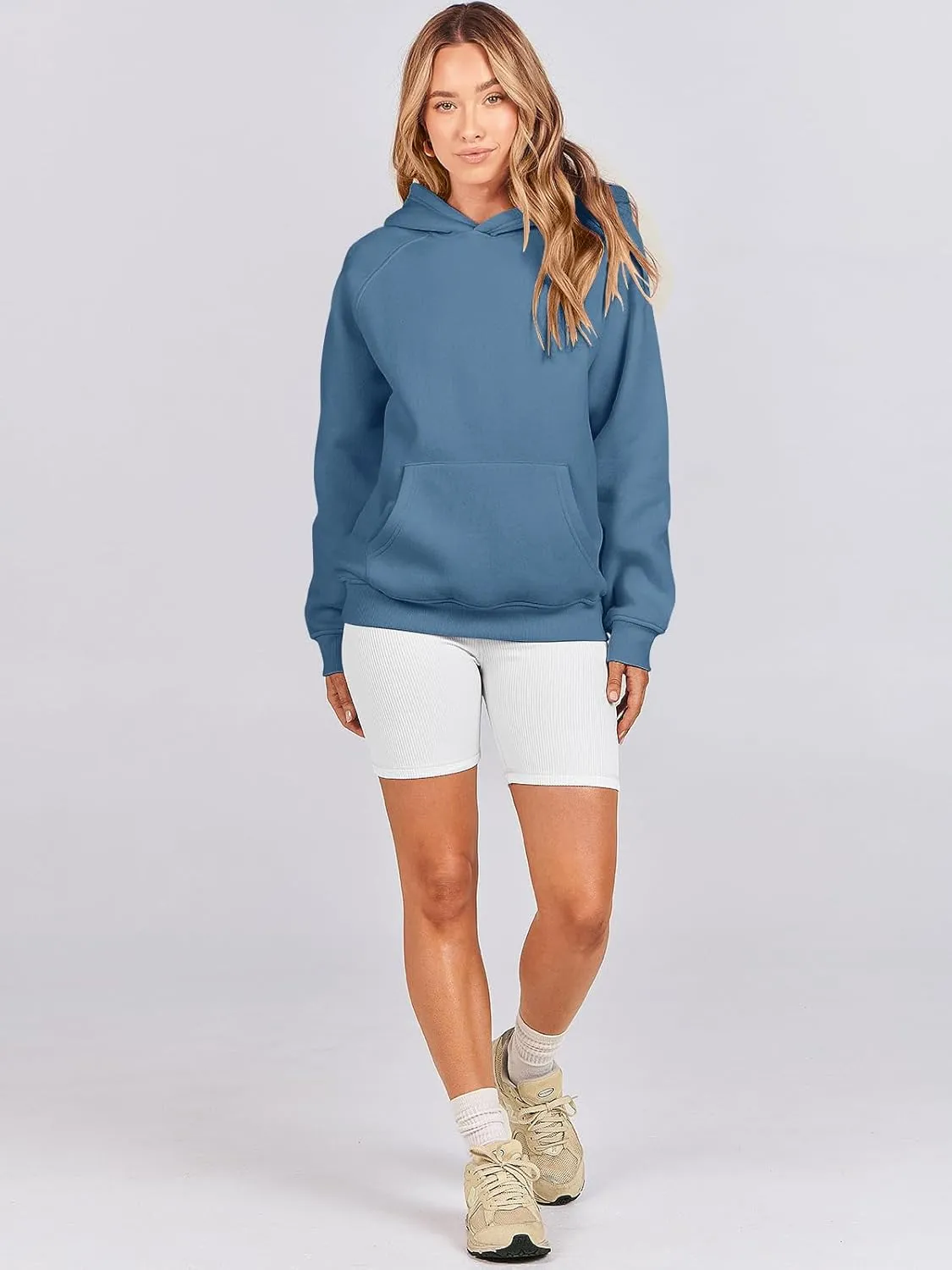 ANRABESS Women Hoodies Oversized Fleece Long Sleeve Comfy Casual Basic Pullover Sweatshirts 2025 Fall Outfits Y2K Clothes