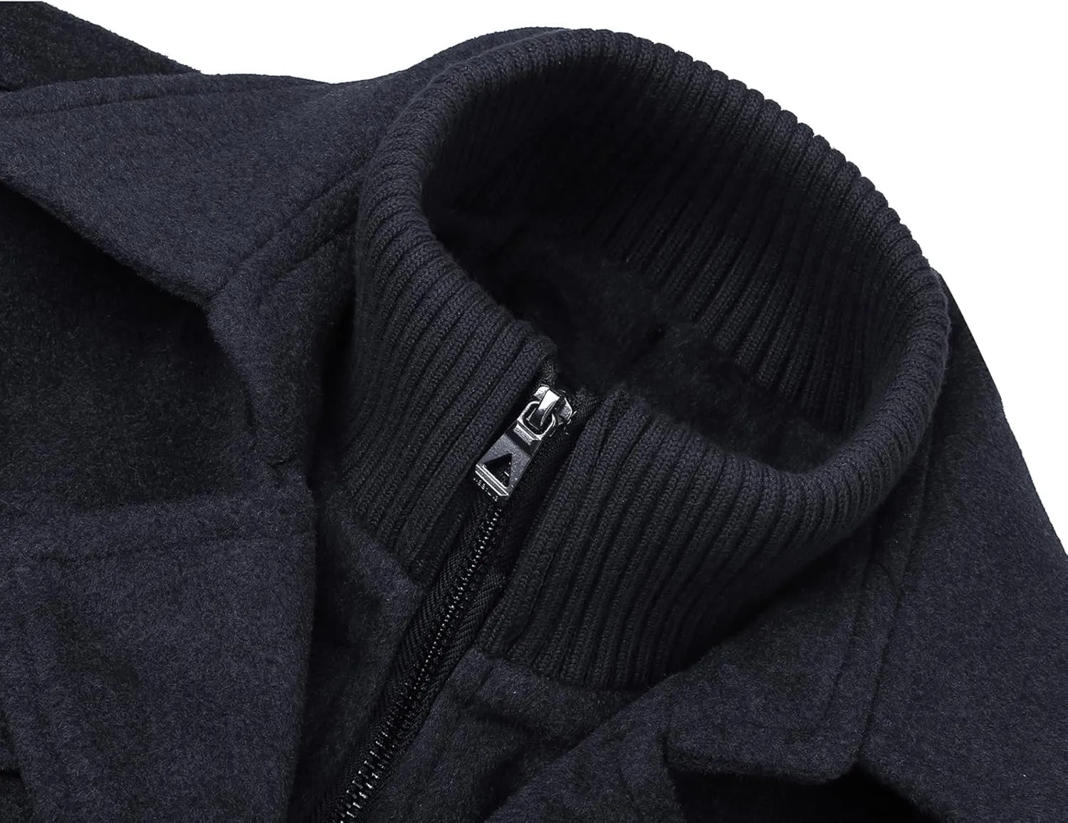 APTRO Men's Pea Coat Wool Jacket Windbreaker Single Breasted Winter Coat