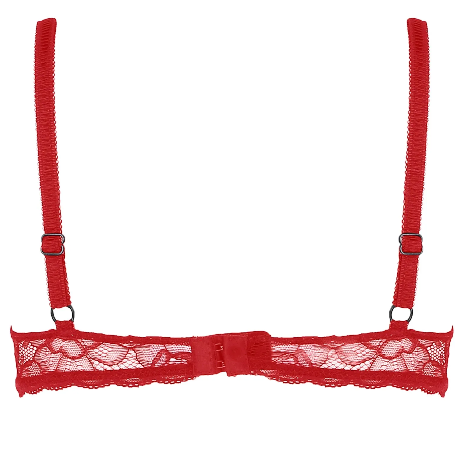 Bowknot Lace Open Half Cup Bra