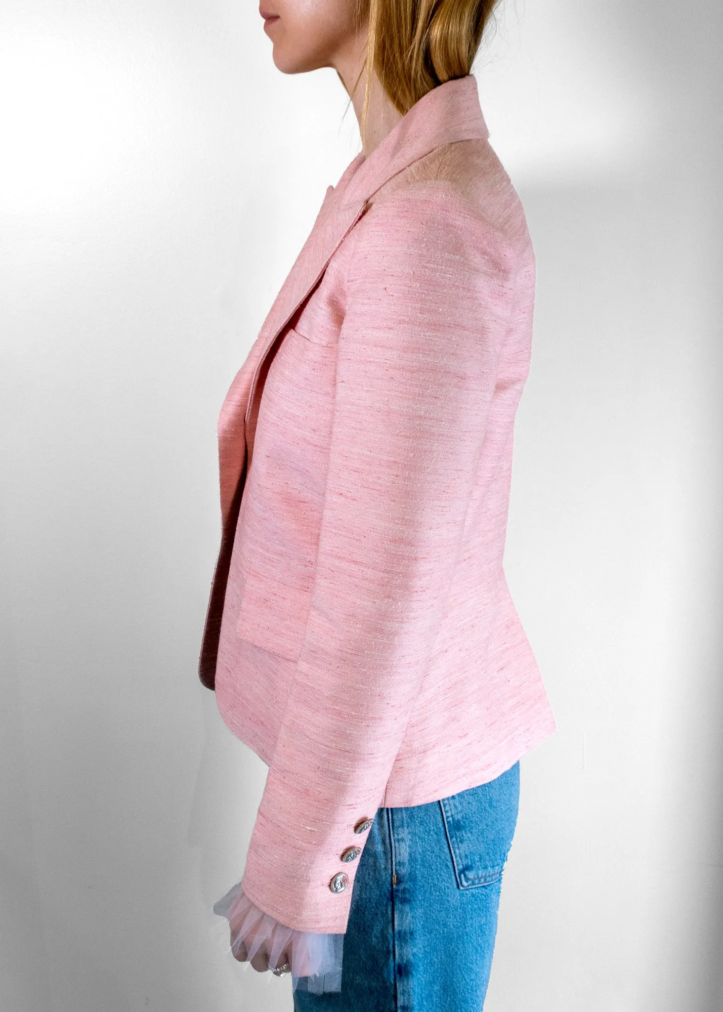 Chanel Cuba Runway Pink Silk Blazer