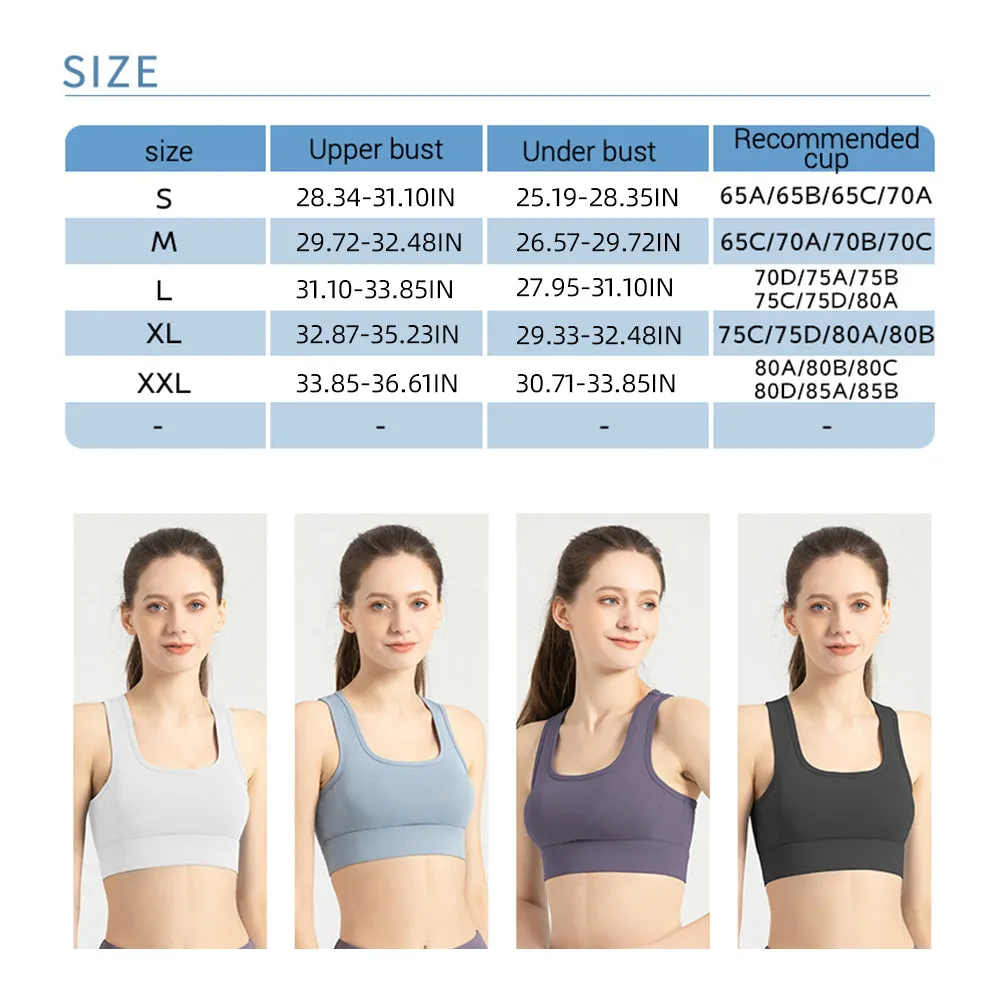 Compress & Compact Sports Workout Yoga Bra Wireless Supportive Crop Tank Tops