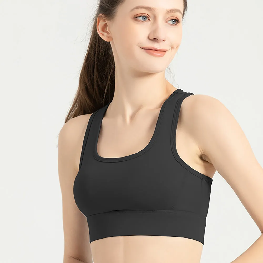 Compress & Compact Sports Workout Yoga Bra Wireless Supportive Crop Tank Tops