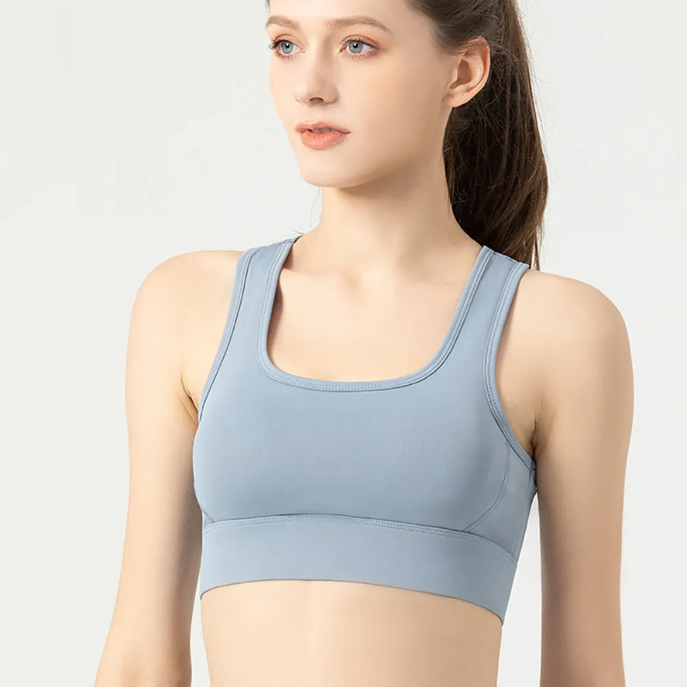 Compress & Compact Sports Workout Yoga Bra Wireless Supportive Crop Tank Tops