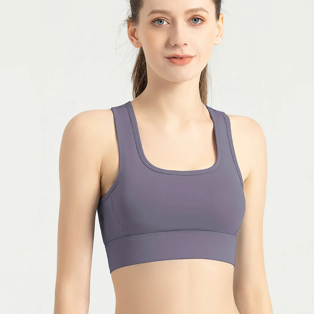 Compress & Compact Sports Workout Yoga Bra Wireless Supportive Crop Tank Tops