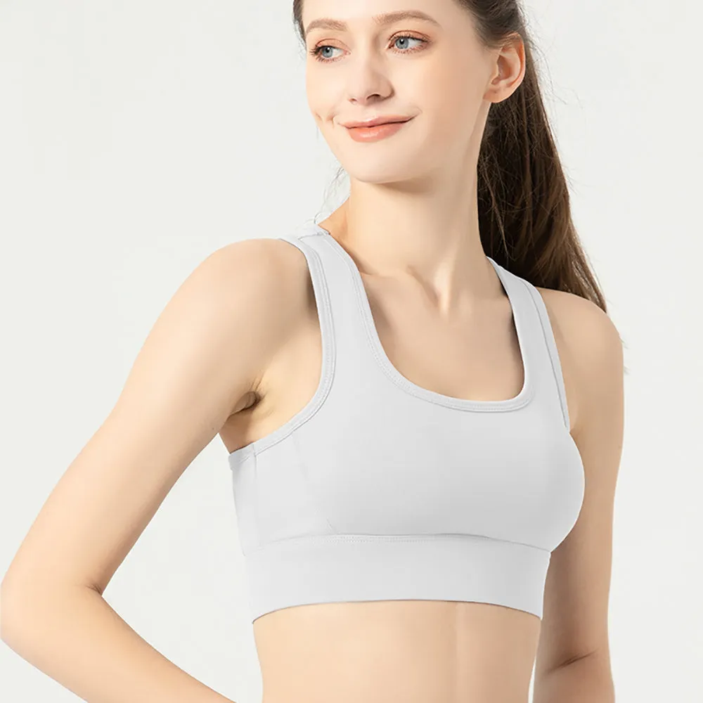 Compress & Compact Sports Workout Yoga Bra Wireless Supportive Crop Tank Tops