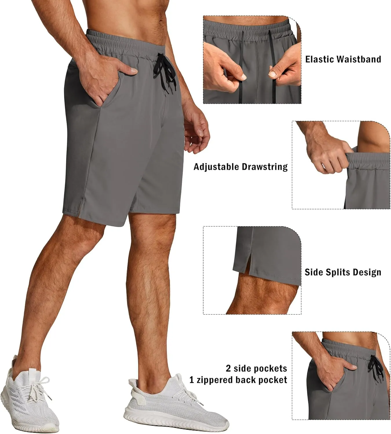 COOFANDY Men's 3 Pack Athletic Running Shorts Gym Workout Short Quick Dry Sports Short with Pockets