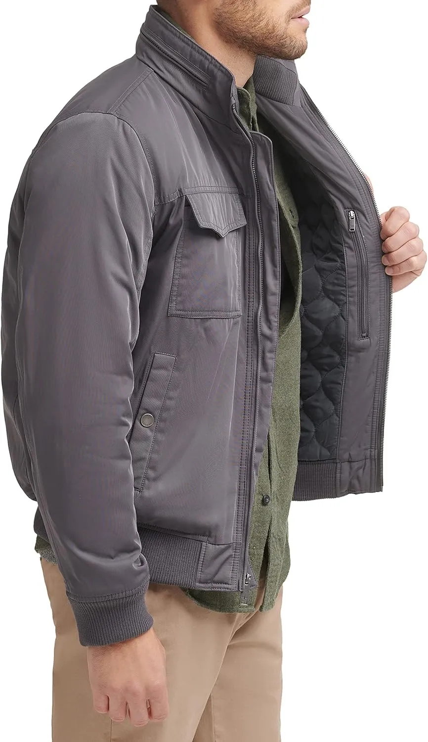 Dockers Men's Quilted Lined Flight Bomber Jacket
