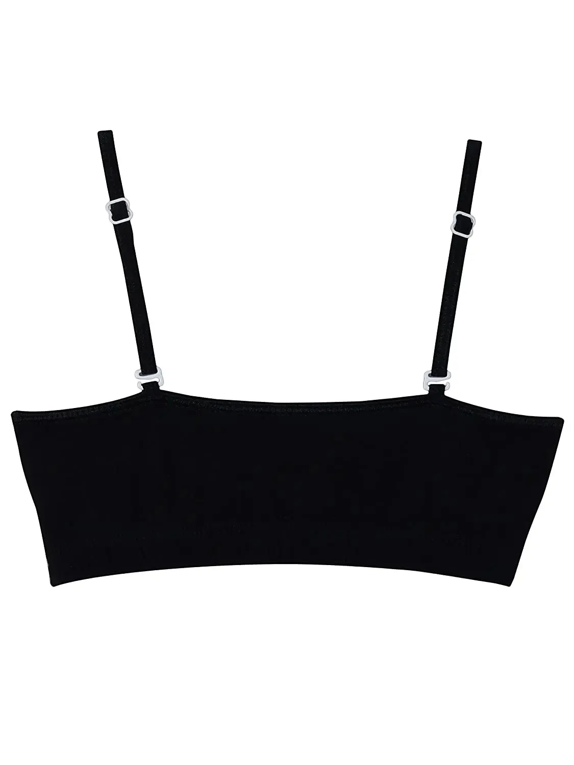 Double-Layer Thin Strap Cotton Yoga Bra | Non-Padded Bra | Solid Black & White