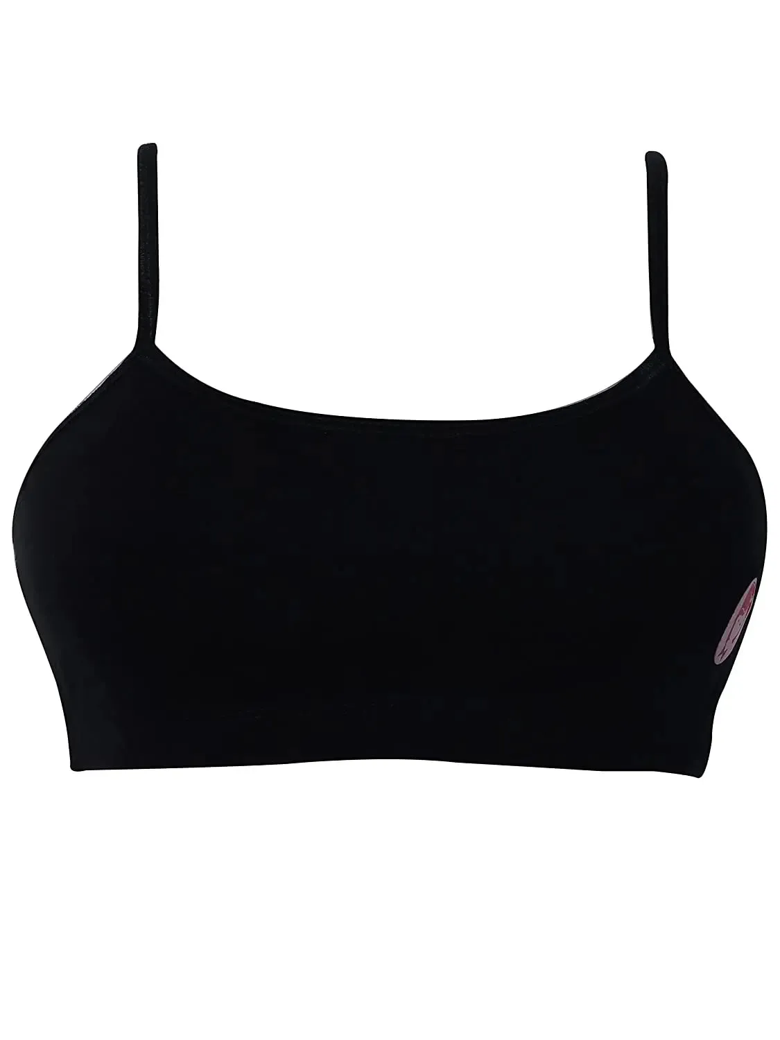Double-Layer Thin Strap Cotton Yoga Bra | Non-Padded Bra | Solid Black & White