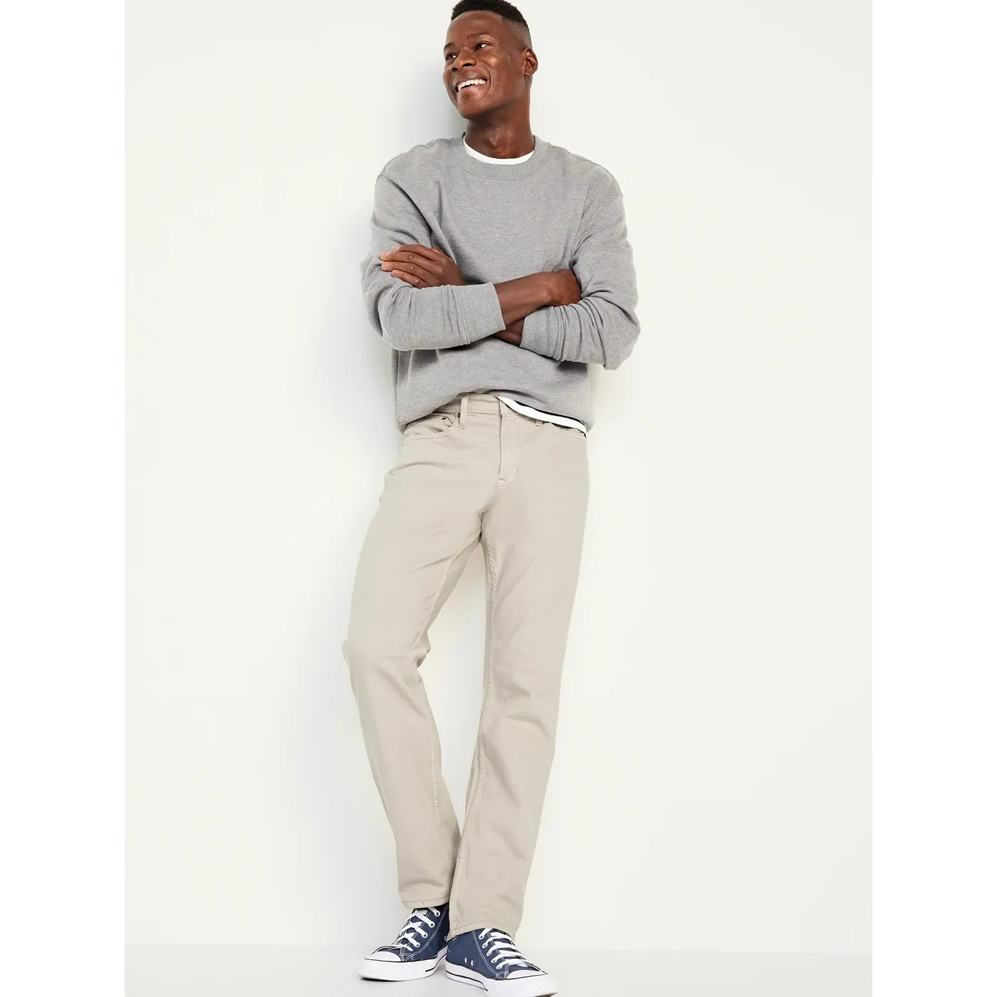Ecru Slim Fit Flex Jeans