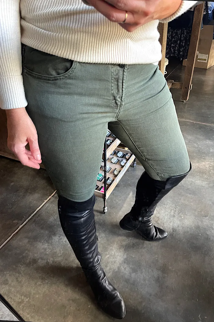EMMA STRETCH JEANS - MILITARY KHAKI