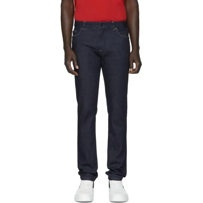 Fendi Indigo Stretch Slim Fit Jeans