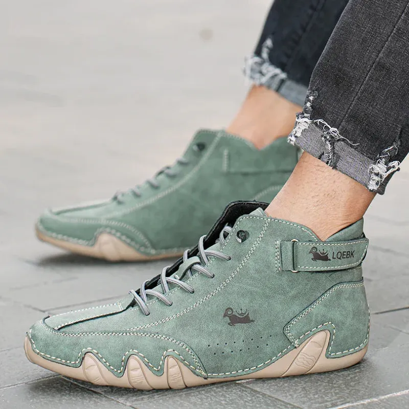 High-Quality Leather Sneakers: Comfortable Casual Shoes for Men