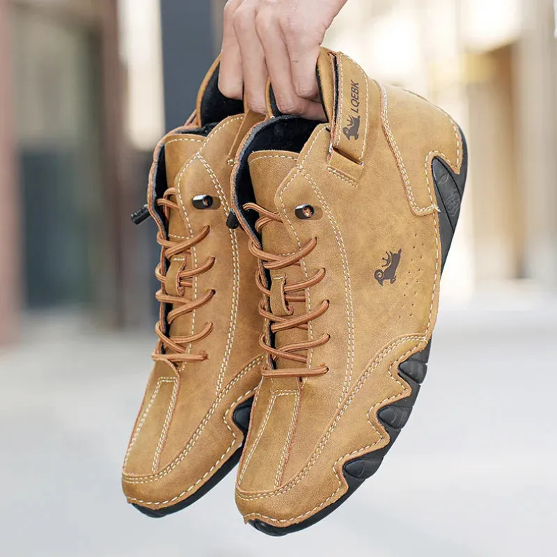 High-Quality Leather Sneakers: Comfortable Casual Shoes for Men