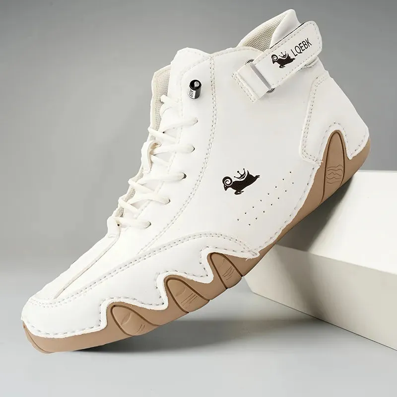 High-Quality Leather Sneakers: Comfortable Casual Shoes for Men