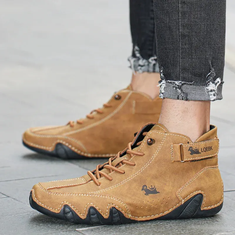High-Quality Leather Sneakers: Comfortable Casual Shoes for Men