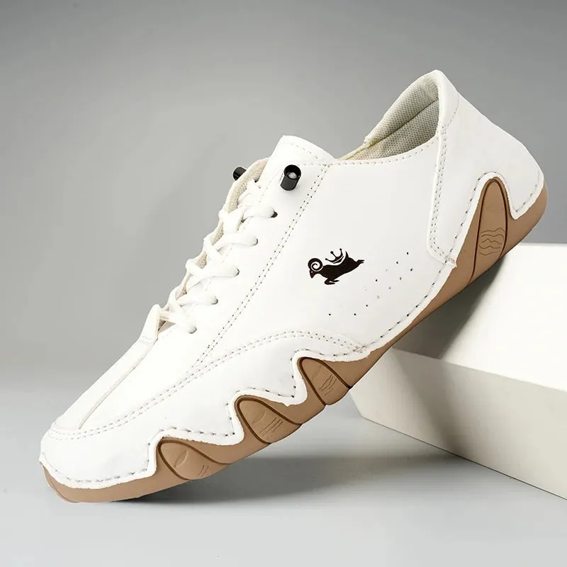 High-Quality Leather Sneakers: Comfortable Casual Shoes for Men