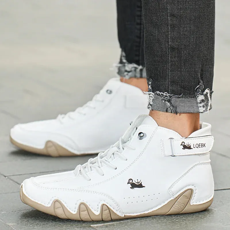 High-Quality Leather Sneakers: Comfortable Casual Shoes for Men