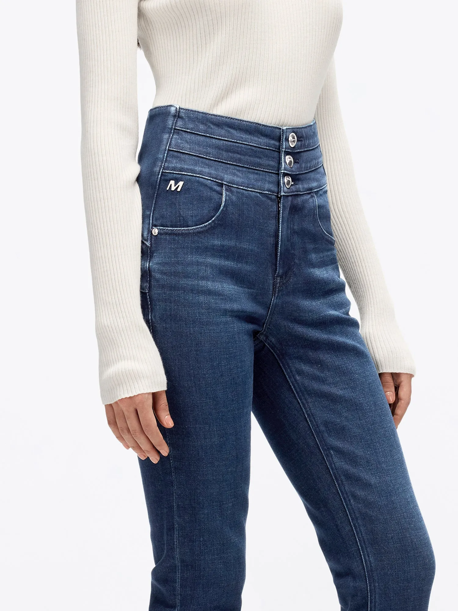 High Waisted Slim Fit Jeans