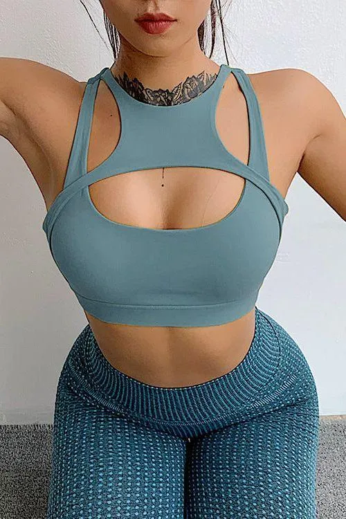 Hollow sport bra