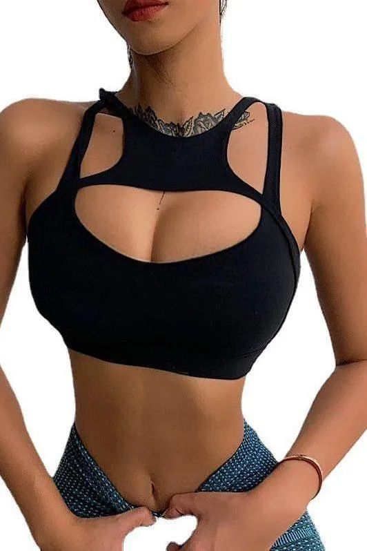 Hollow sport bra