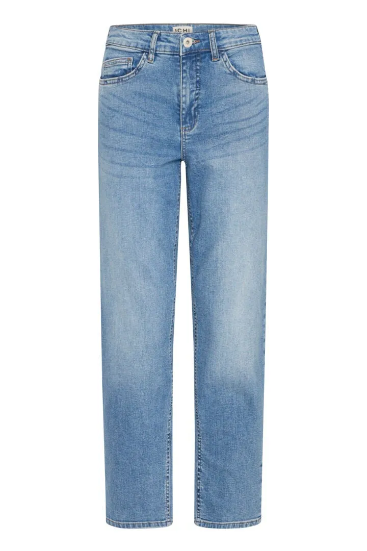 Ichi Raven Straight Leg Cropped Jean