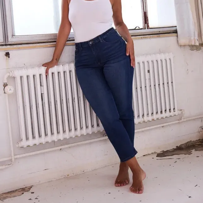Ichi Raven Straight Leg Cropped Jean