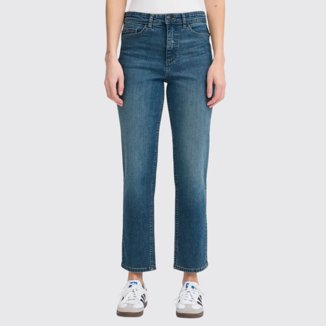 Ichi Raven Straight Leg Cropped Jean