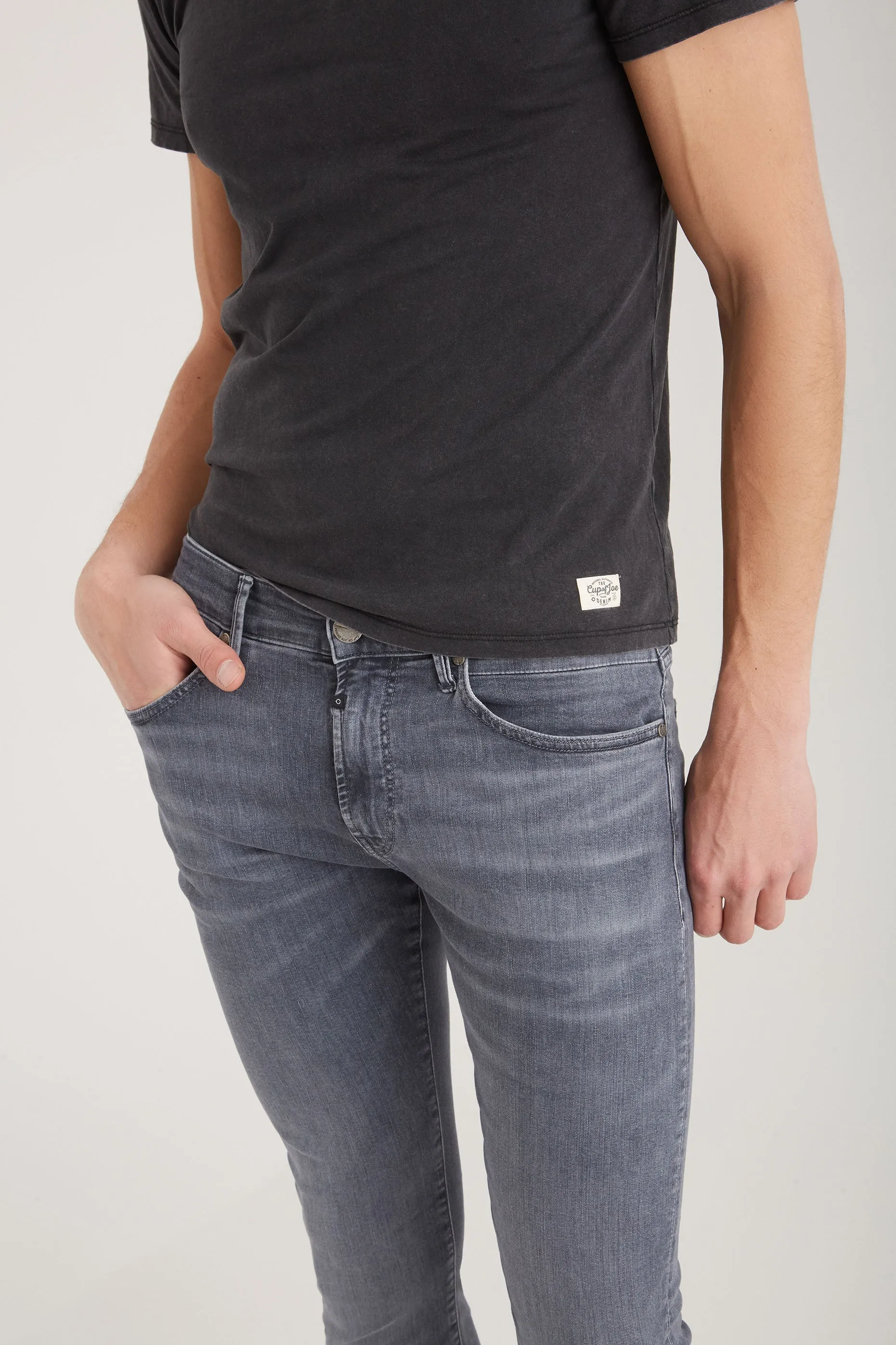Leo - Slim Fit Stretch - Smoke Grey
