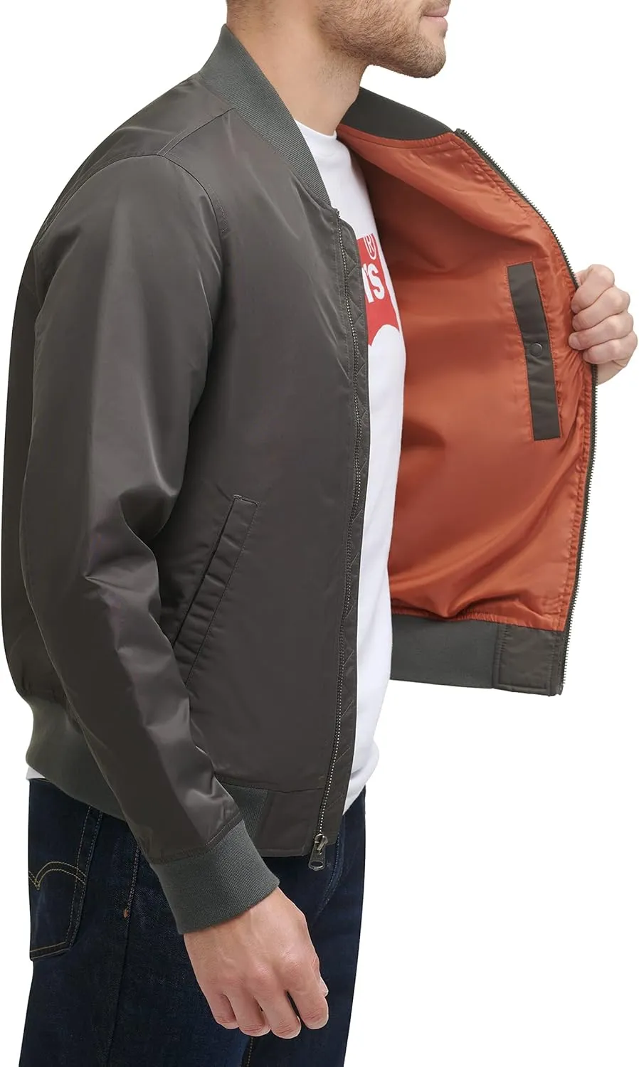 Levi's Men's Flight Satin Unfilled MA-1 Bomber Jacket