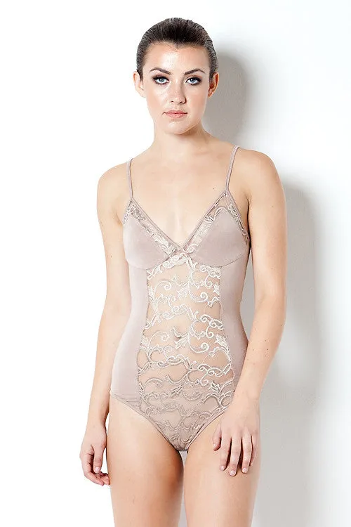 Love Lace bodysuit (beige)