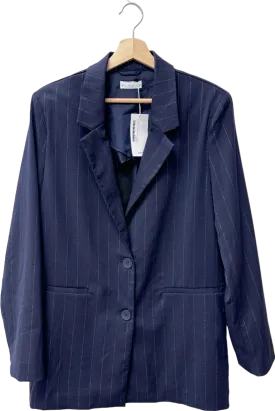 MANGO Navy Pinstripe Blazer XS