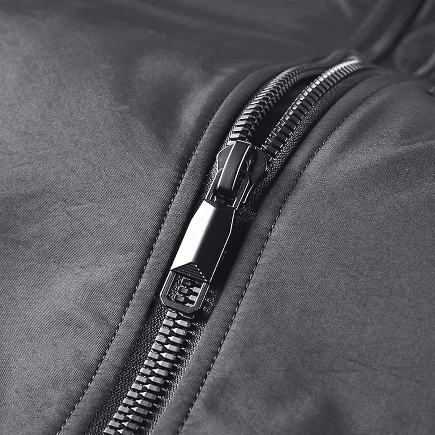 Men's Bomber JacketCausal Oversized Winter Bomber Jacket Men Warm Big and Tall Elastic Cuff Windproof Quilted Jacket