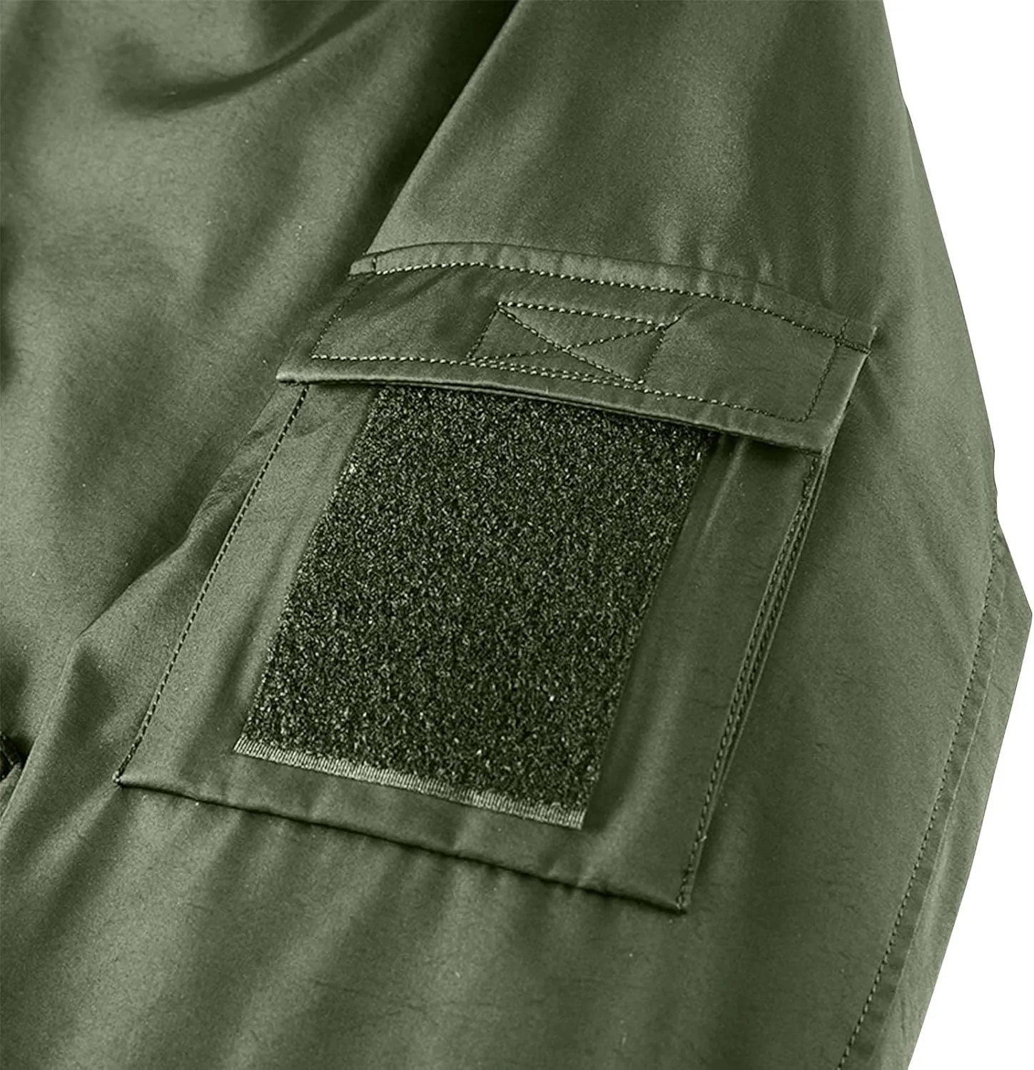 Men's Bomber JacketCausal Oversized Winter Bomber Jacket Men Warm Big and Tall Elastic Cuff Windproof Quilted Jacket