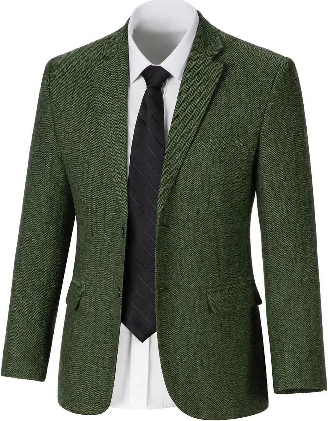 Retro Tweed Men's Suit Jackets,Herringbone Slim Fit Sport Coats Blazer Prom Business Casual Men Tux Jacket Wedding Blazers