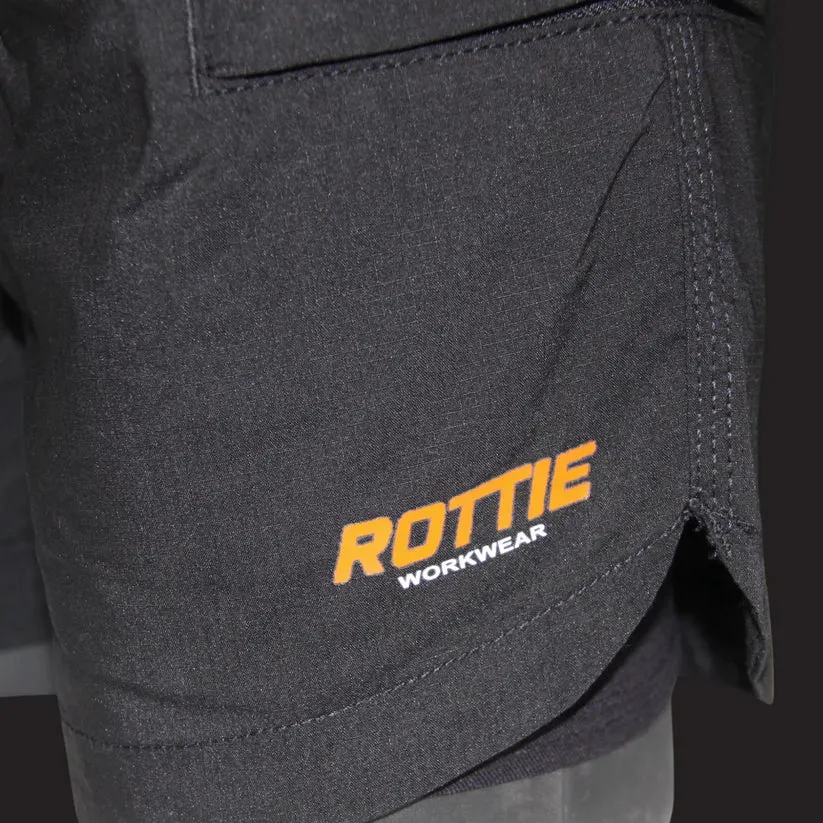 Rottie-Flex Lightweight Ripstop Elastic Waist Work Short RWS9