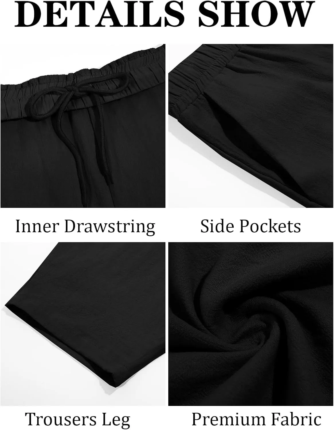 Runcati Mens Cotton Harem Capri Pants Yoga Beach Baggy 3/4 Shorts Pants Casual Elastic Waist Hippie Boho Pants