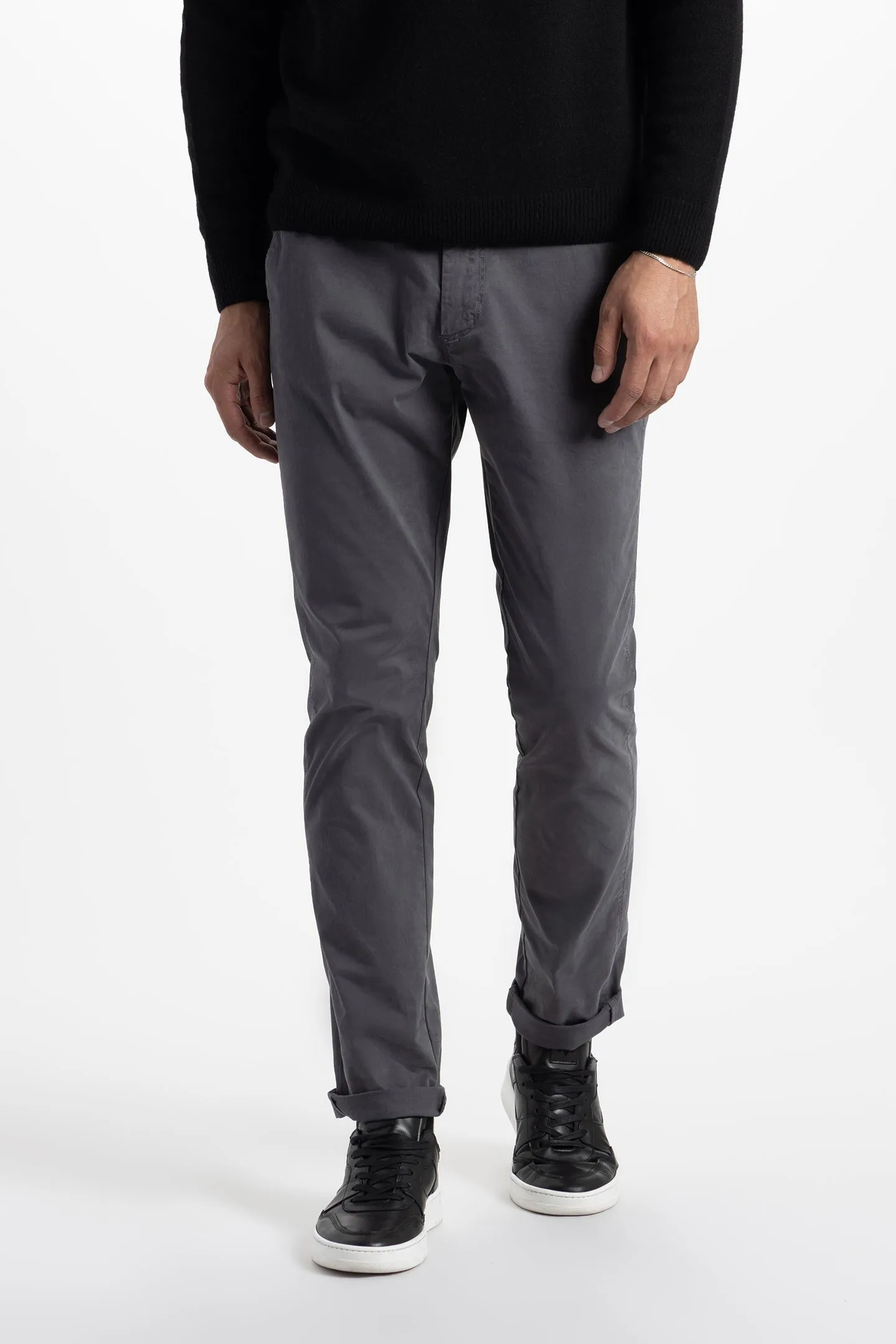 Soft Cloth Chino in Stretch Twill - Shadow