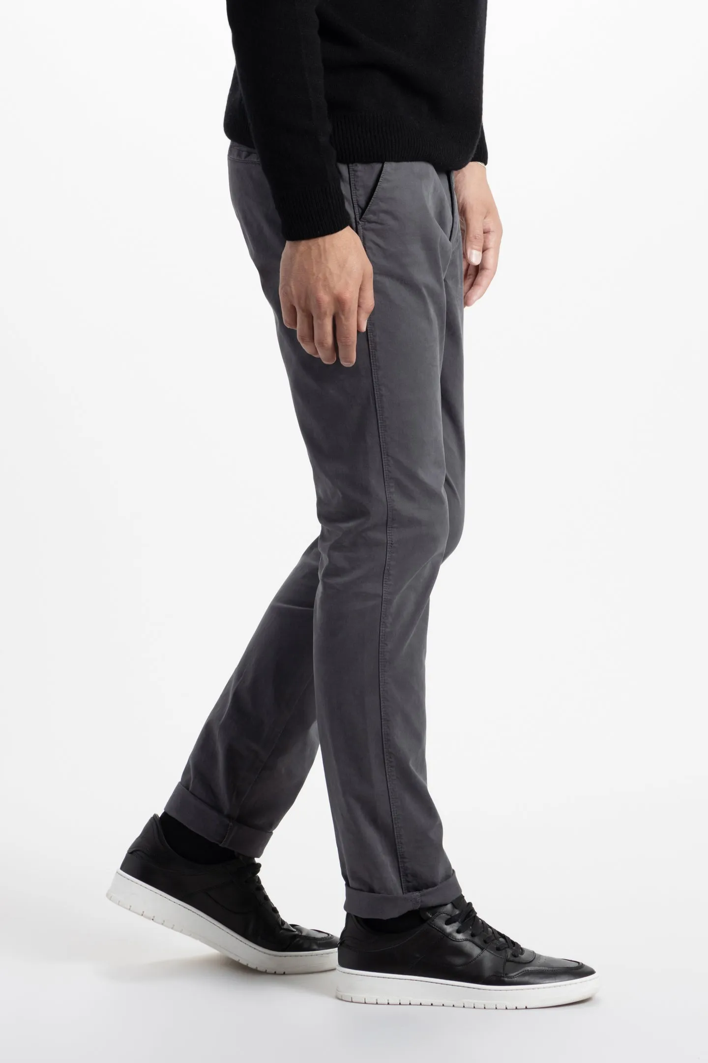 Soft Cloth Chino in Stretch Twill - Shadow