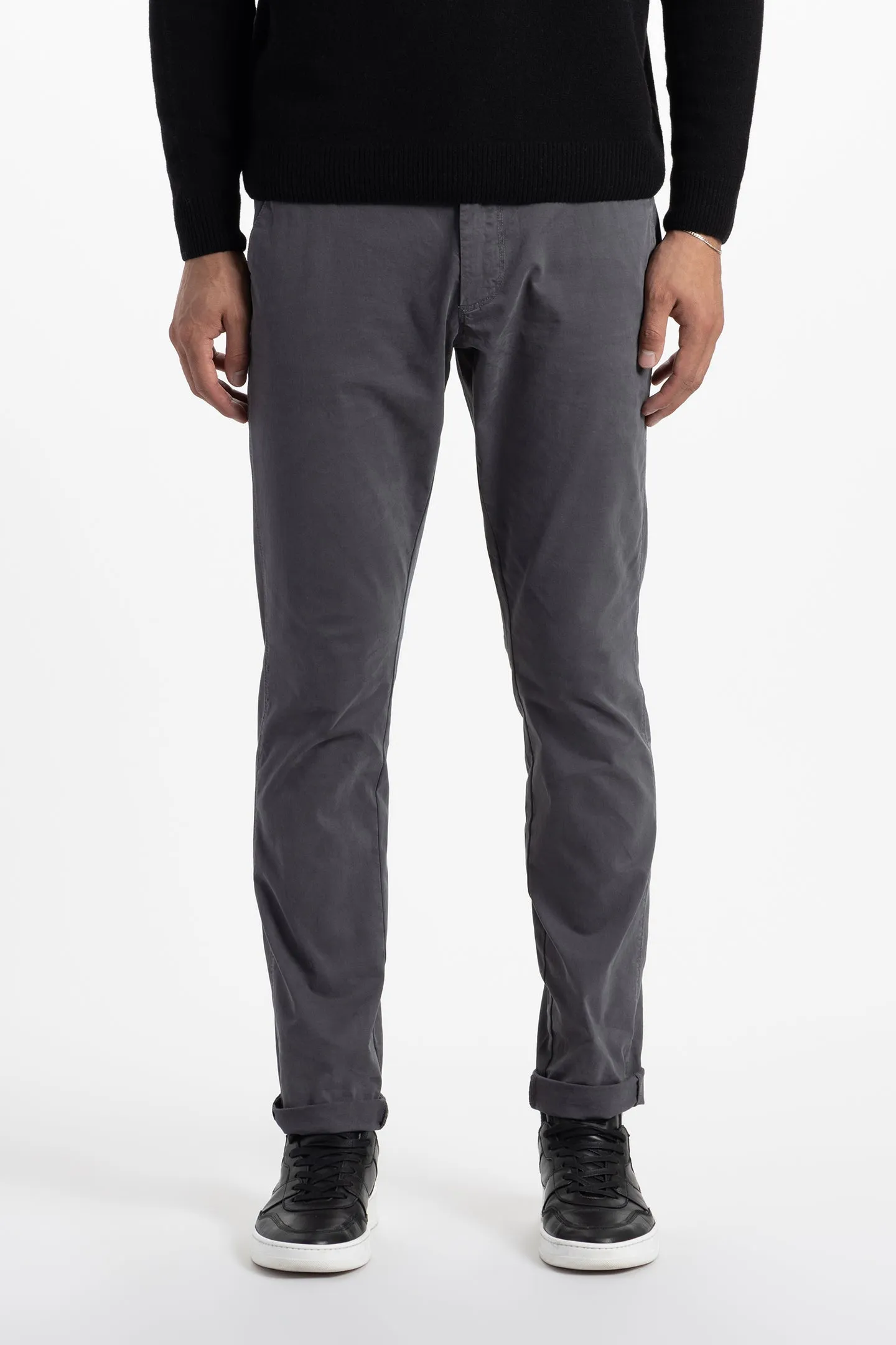 Soft Cloth Chino in Stretch Twill - Shadow