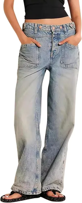 Straight Leg Jeans for Women,High Waisted Wide Leg Loose Microelastic Boyfriend Denim Pants Baggy Jeans for Women Y2K