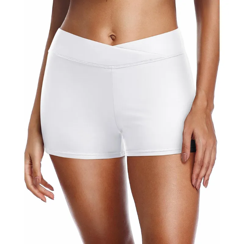 Swim Shorts With Cross Design And Quick Dry Fabric