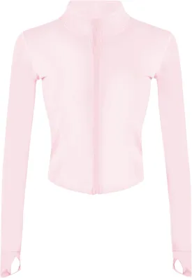 Tanming Women's Full Zip Seamless Workout Jacket Running Yoga Slim Fit Track Jacket