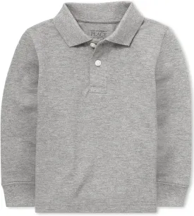 The Children'S Place Boys Long Sleeve Pique Polo